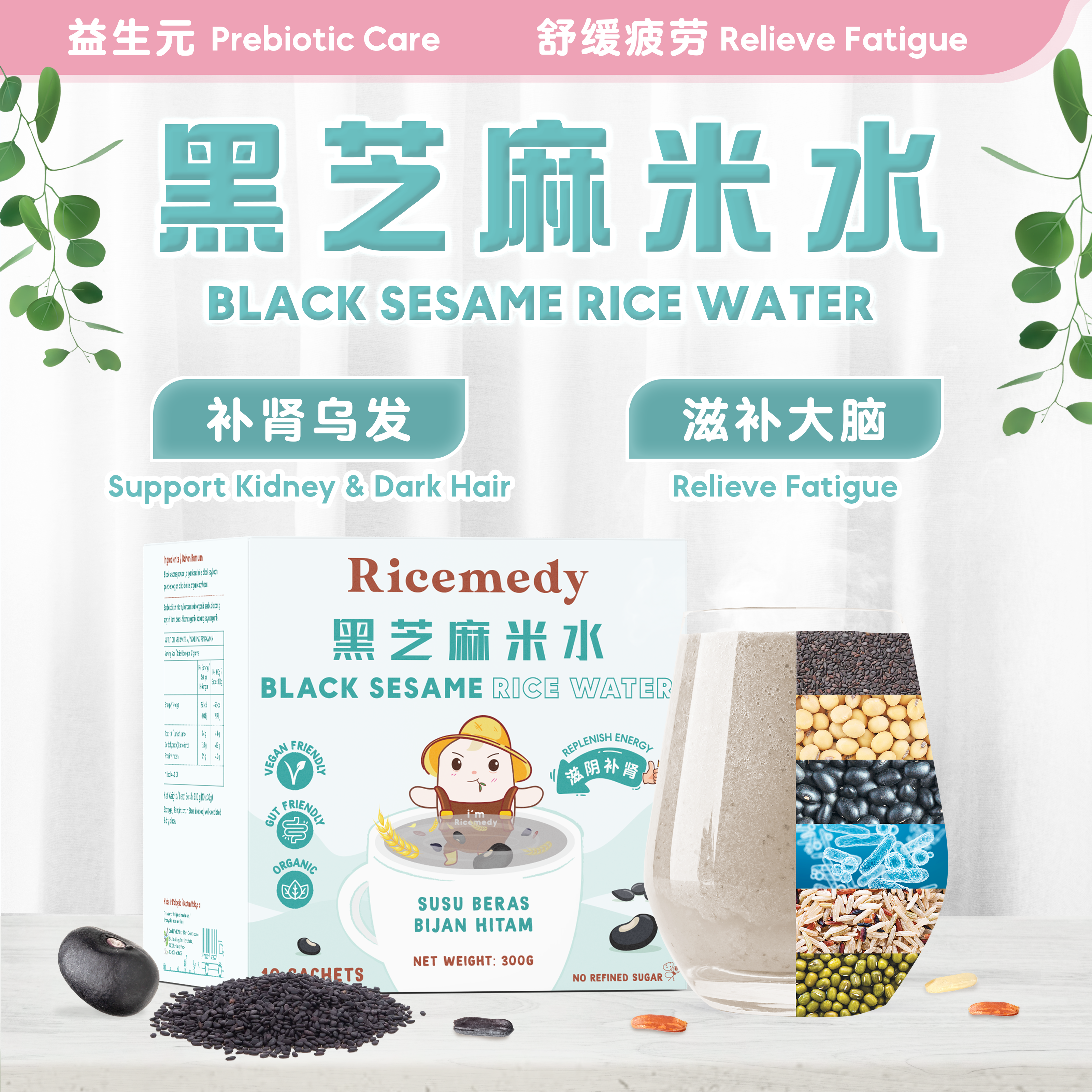 黑芝麻米水 Black Sesame Rice Water (Box) | 提神补肾益气饮品 – Good Life 360