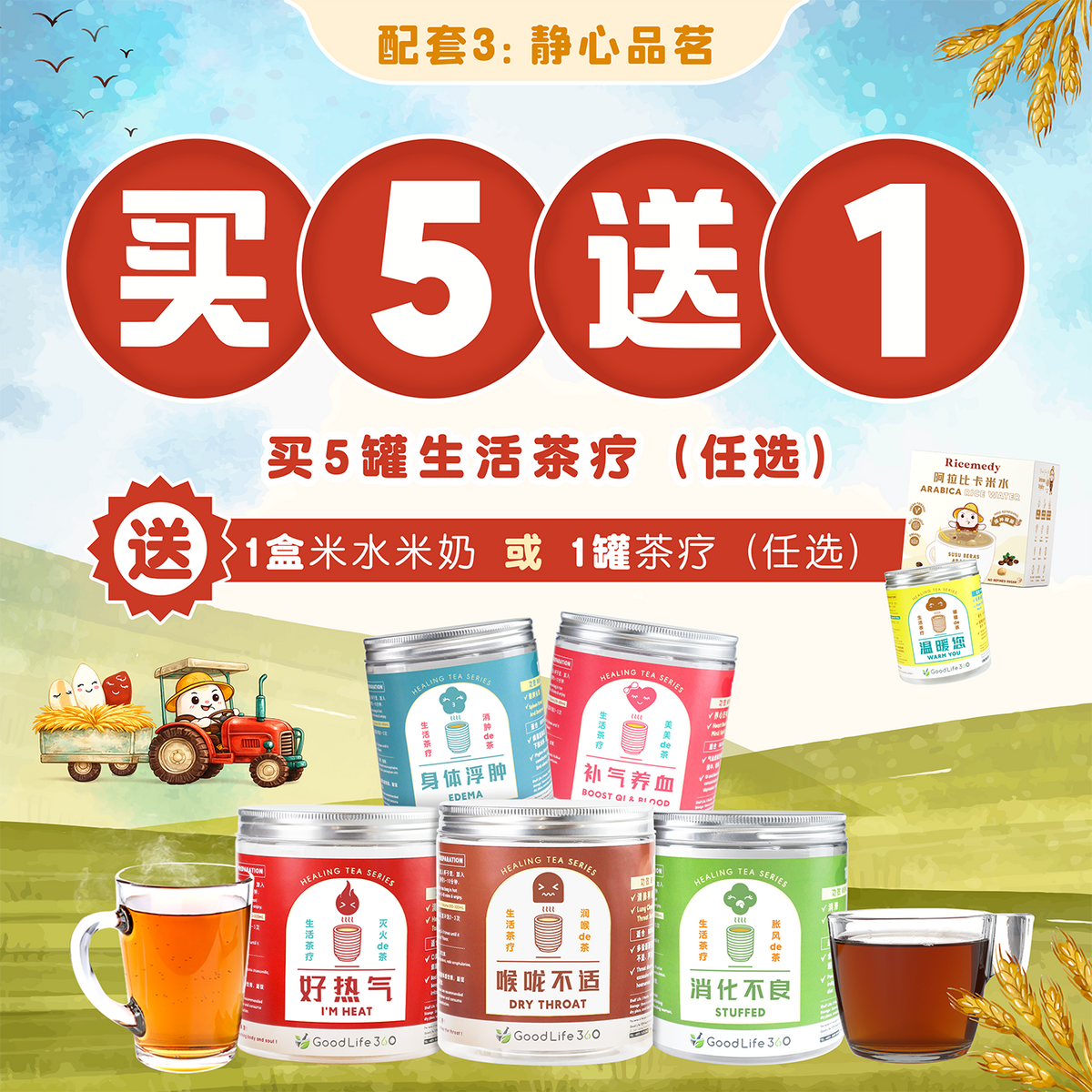 静心品茗 ｜ 5 送 1