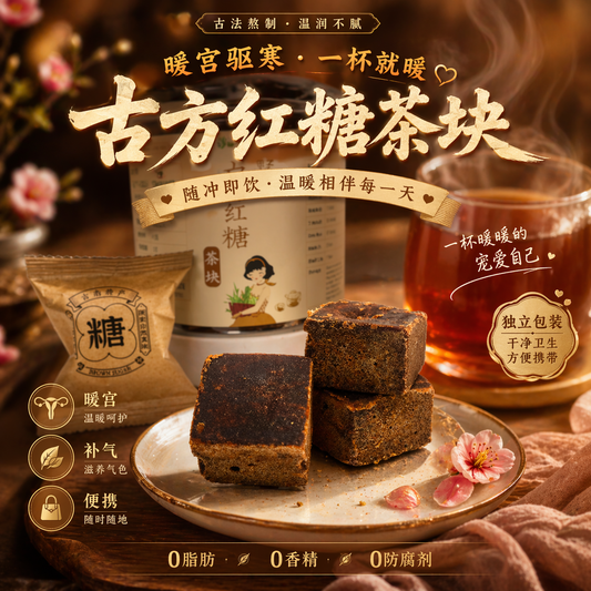 古方红糖茶块 NATURAL BROWN SUGAR TEA CUBE