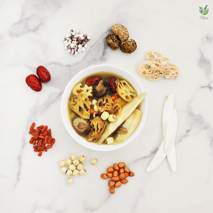 莲藕花菇养胃汤 LOTUS ROOT & FLOWER MUSHROOM STOMACH NOURISHING SOUP